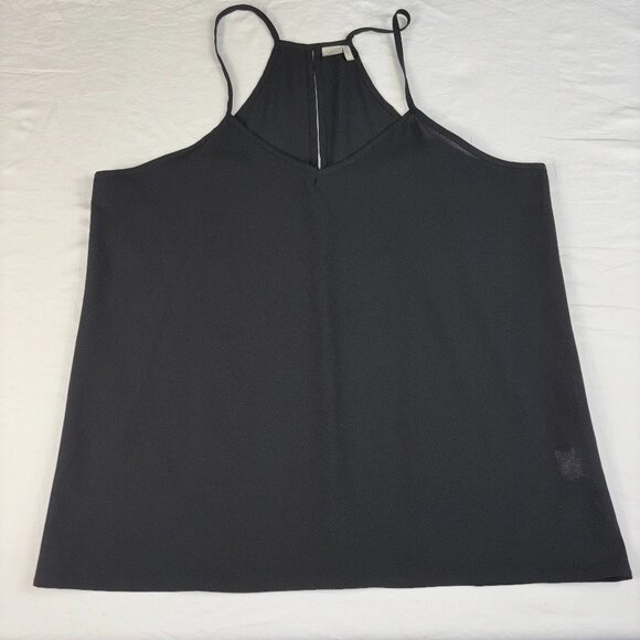 Paper Crane Tops - Paper Crane Black Sleeveless Halter Top - Size L
